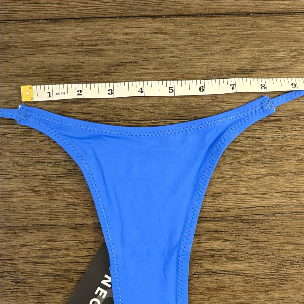 NWT [Oneone] Ariel Blue Side-Tie Bikini Swim Swimsuit Bottoms Women’s Small - Picture 8 of 11